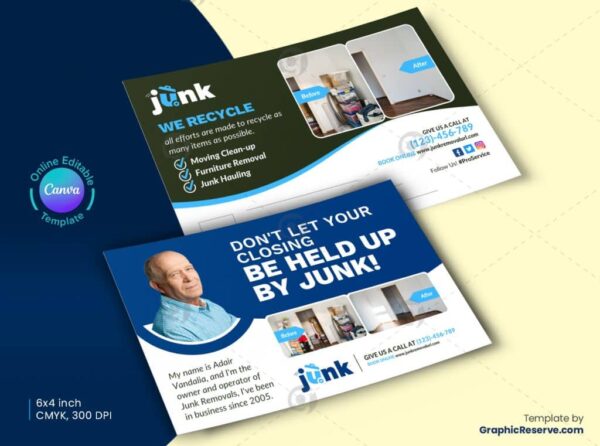 Junk Removal EDDM Mailer Layout Canva