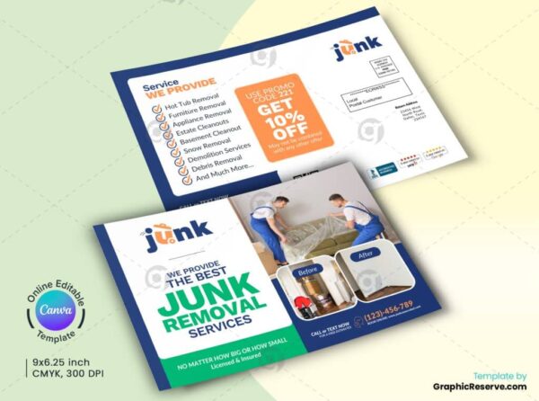 Junk Removal Promotional Direct Mail Canva