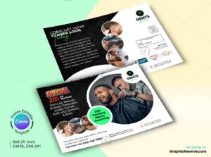 Barber Shop Direct Mail Marketing EDDM Postcard