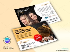Barbering Shop Canva Direct Mail EDDM
