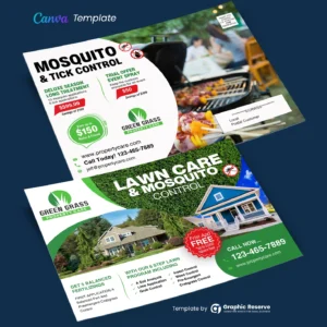Canva Lawn Care Mosquito and Tick Control EDDM Postcard