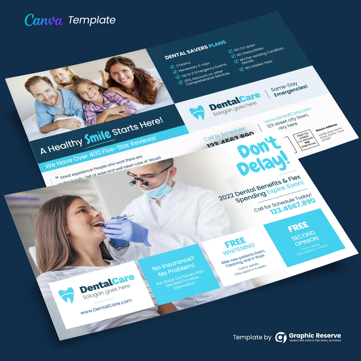 Dental Direct Mail EDDM Postcard (Canva Template)