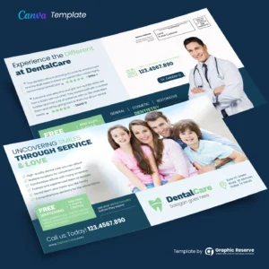 Dental Direct Mail Postcard Design (Canva Template)