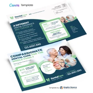 Dental Marketing Direct Mail EDDM Postcard Design Canva