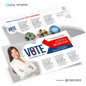 Election Mailer EDDM Postcard Template for Political Campaigns