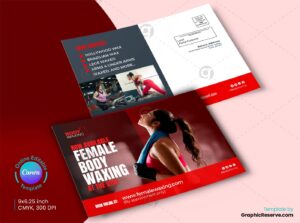 Female Fitness EDDM Postcard (Canva file)