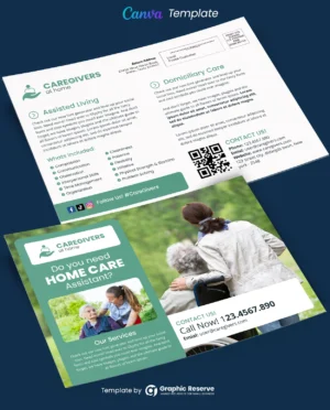 Home Care Assistant Canva EDDM Mailler Design