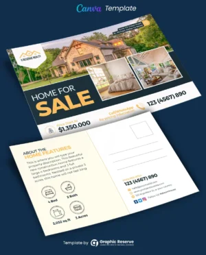 Home for Sale EDDM Postcard Template - Editable in Canva