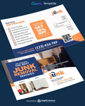 Junk Removal Coupon EDDM Canva Template