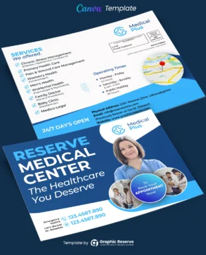 Medical Healthcare EDDM Mailer Canva Template