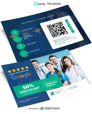 Medical Review PostCard Design Canva Template