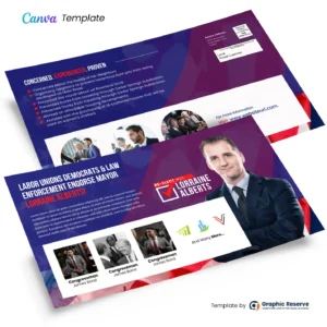 Political Campaign Direct Mail Postcard Template - Editable in Canva