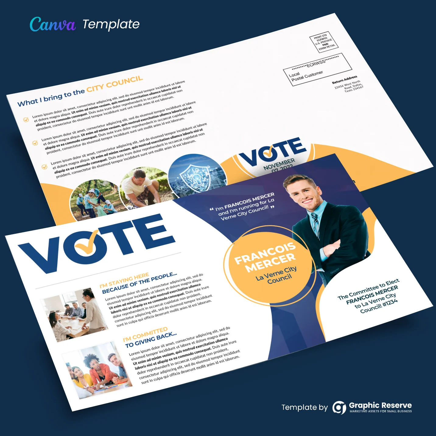 Political EDDM Postcard Design | Election Campaign Mailer Template