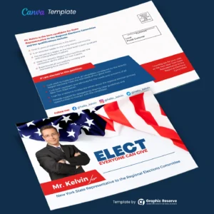 Political Mailer Design (Canva Template)