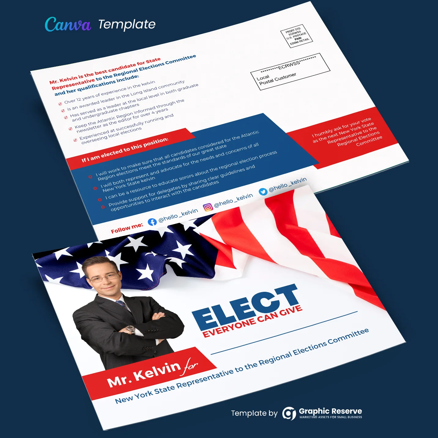 Political Mailer Design (Canva Template)