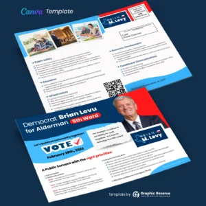 Political Postcard (Political Mailer Canva EDDM Template)