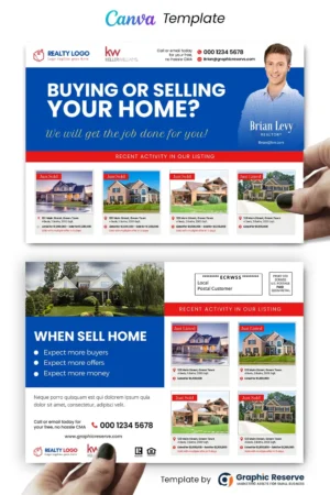 Real Estate Postcard Design Canva Template (Direct Mail EDDM)