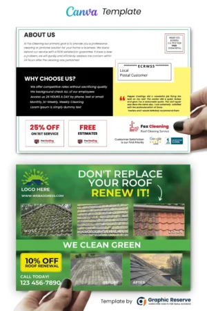 Roof Cleaning Postcard EDDM (Canva Template)
