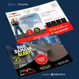Roofing Direct Mail EDDM Postcard Template