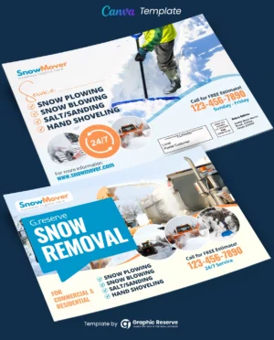 Snow Removal Direct Mail EDDM Template (Canva Format)