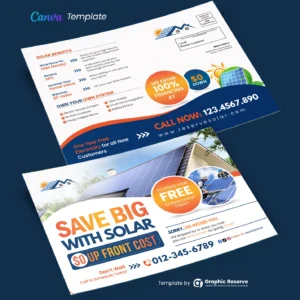 Solar Direct Mail EDDM Canva Template