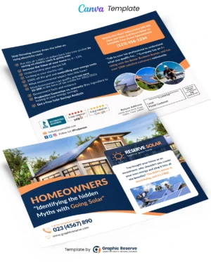 Solar EDDM Postcard Design Canva Template