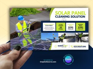 Solar Panel Cleaning EDDM Mailer (Canva Template)