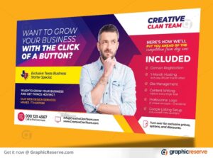 Digital Agency (SEO and Web Development) Promotional Postcard