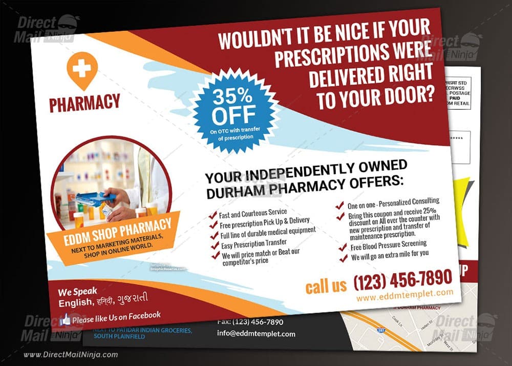 Pharmacy Marketing EDDM Postcard