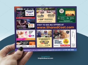 12×9 Shared Cost Co-Op Advertising Mailer EDDM Template (Photoshop PSD)