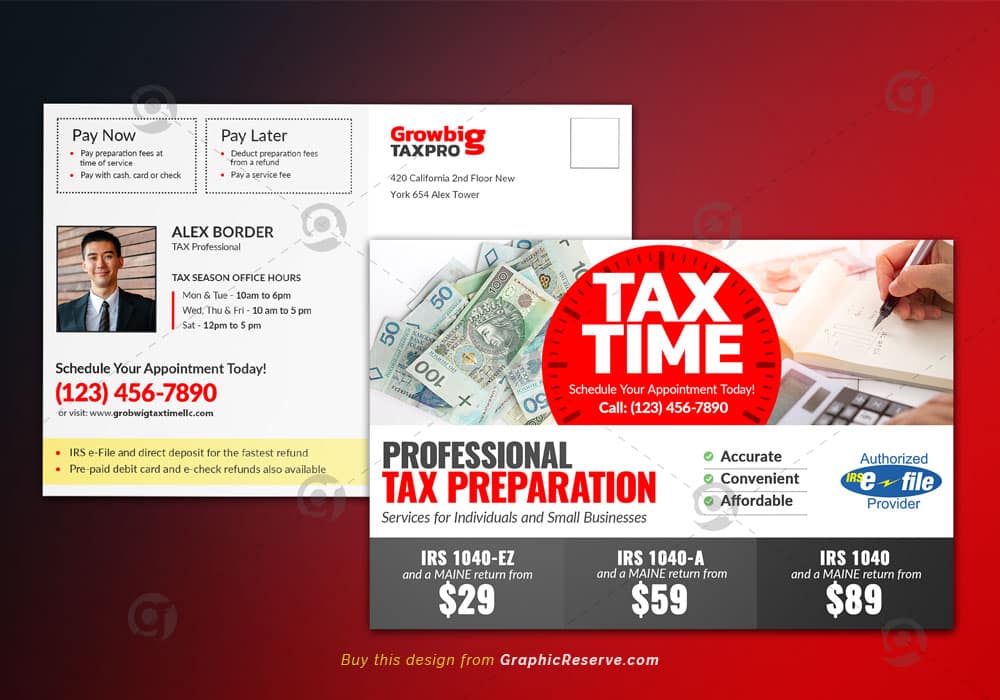 Tax Time Postcard