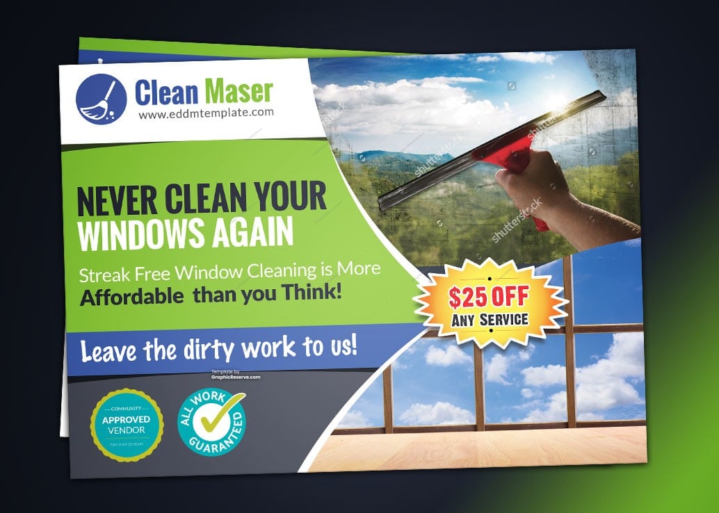 Window Cleaning Service EDDM Mailer Design